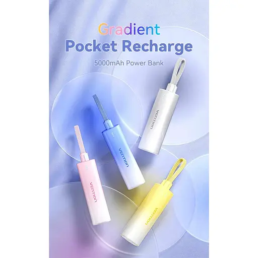 Павербанк Vention Yellow 5 000 mAh / 20 Вт (FHWY0) - фото 2