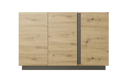 Комод Perfect Home Арко / Arco 3-дверный 3D/138 Дуб артизан/графит (PFH-091062)