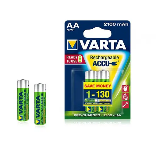 Акумулятор Varta RECHARGEABLE ACCU AA 2100mAh BLI 2 NI-MH R6 - фото 2