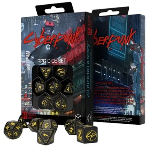 Набор кубиков Cyberpunk Red Dice Set - Wet Work , 7 шт. (SCPU02) - фото 1