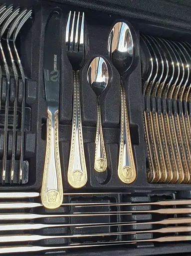 Набор столовых приборов Swiss Family 187 Versace на 12 персон в подарочном кейсе 48 предметов - фото 4