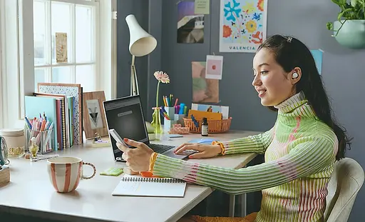 Наушники TWS WF-C510 BT 5.3, IPX4, SBC, AAC, микрофон, белый Sony teh0019127 - фото 3