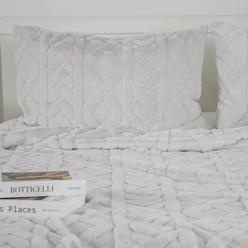 Покрывало ТЕП Soft Angora с наволочками серое 240 x 260 см (4-04885_34649) - фото 4