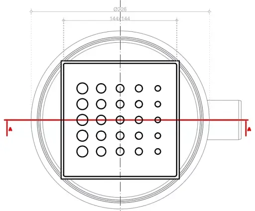 Душовий трап Pestan Confluo Drops-1 боковий 15x15 см (240159) - фото 6