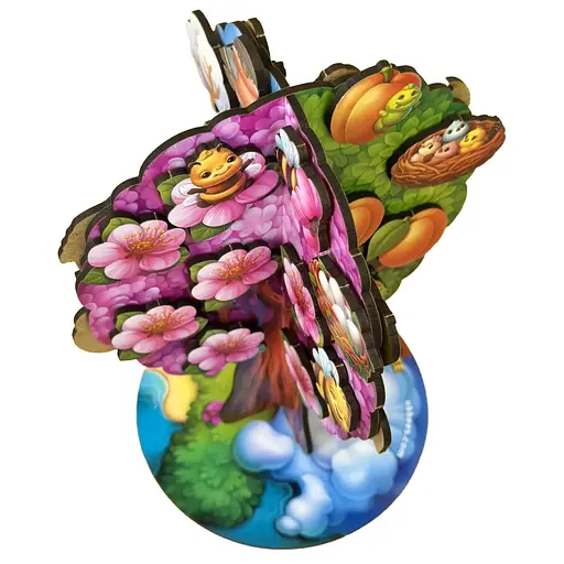 Детская настольная игра "Времена года абрикоса" (ПСД295) PSD295 деревянная - фото 3