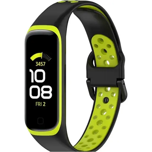 Ремешок DK Silicone Sport Band Nike для Samsung Galaxy Fit2 (R220) (black / green)