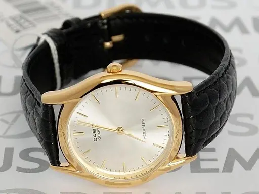 Наручные кварцевые часы для мужчины на черном кожаном ремешке Япония Casio MTP-1154Q-7AEF (модуль №1330) - фото 3