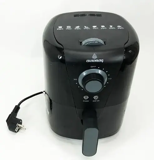 Аэрофритюрница электрическая безмасляная Crownberg CB-5541 с таймером на 1.5 л 1200 Вт Черный - фото 5