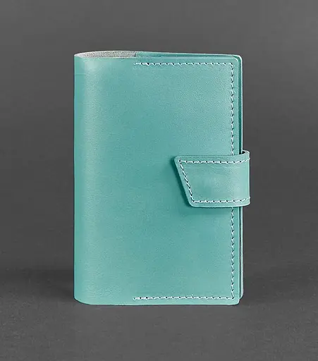Шкіряна обкладинка для паспорта 4.0 бірюзова - фото 1