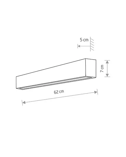 Настінний світильник Nowodvorski 7568 Straight Wall Led S - фото 2