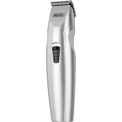 Триммер Moser Wahl, для бороды и усов, 3хАА, роторный мотор, насадок-4, триммер для носа, подставка, сталь, серый