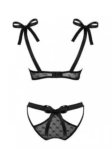 Комплект білизни Obsessive Obsessivia S/M чорний - фото 6