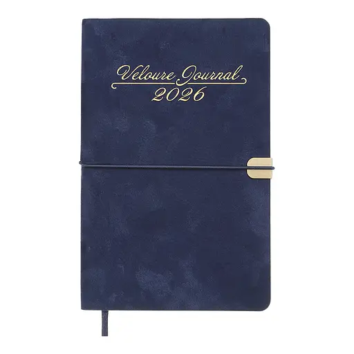 Еженедельник датированный Buromax Velour 2026 A5 синий (BM.2710-02)