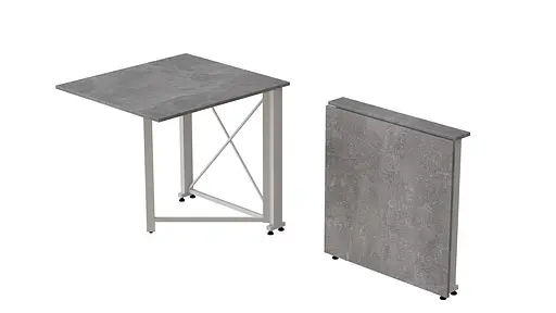 Стіл-книга трансформер Оріон 1 Ferrum-decor 750x810x730 Білий метал ДСП Бетон 16 мм (FRD-104610) - фото 5