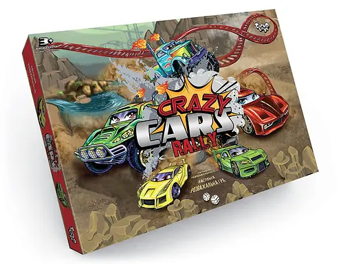 Настільна розважальна гра Crazy Cars Rally, Danko Toys