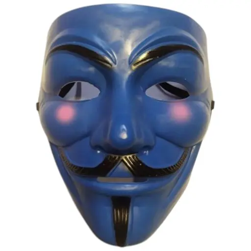 Маска Анонімуса Гай Фокс V - значить вендетта G-Toys синя - фото 1
