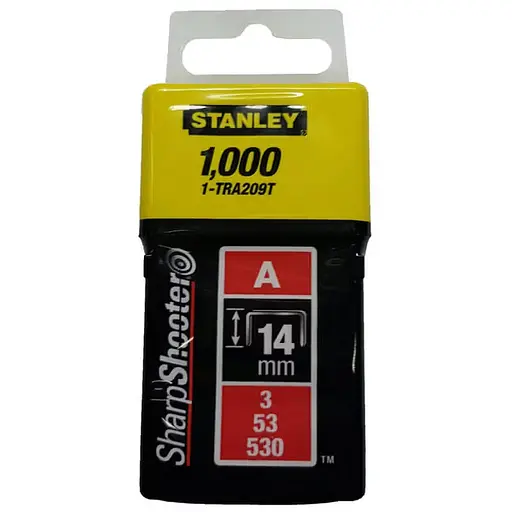 Скоби Stanley для ручного степлера Light Duty тип А 14 мм 1000 шт. (1-TRA209T)