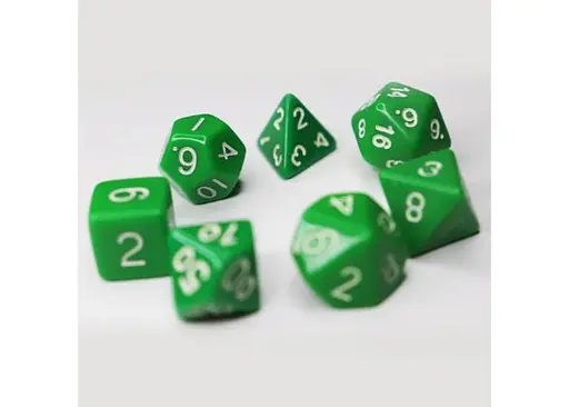 Набір кубиків Opaque 7 Dice Set - Green , 7 шт. (g7dopaq02) - фото 4