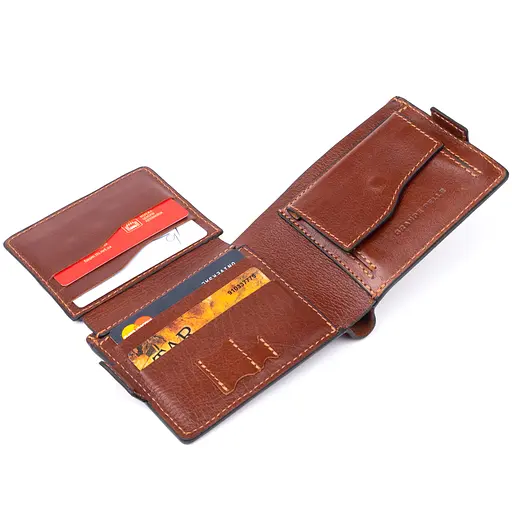 Мужской кожаный кошелек Grande Pelle 11.5х9х2.5 см acs0015036 - фото 6