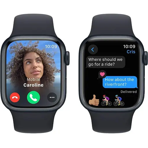 Смарт-часы Apple Watch Series 9 GPS 41mm Midnight Aluminum Case w. Midnight Sport Band - M/L MR8X3 - фото 2