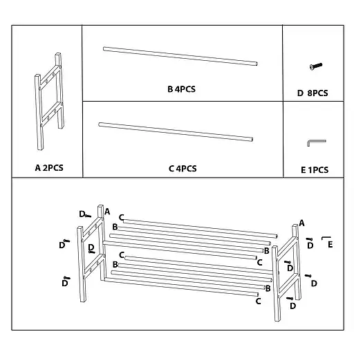 Полка для обуви Casa Si Shoe Rack Bamboo (CS92307W04) - фото 3