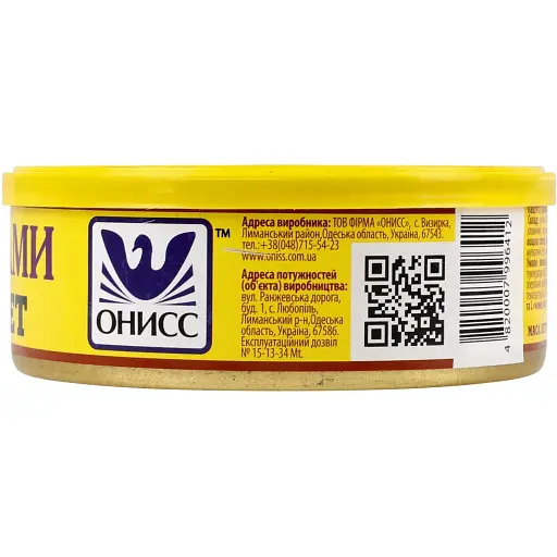 Паштет Онисс Французский з грибами 240 г (921970) - фото 2