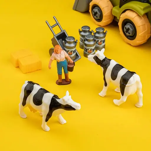 Игровой набор Otamanko Веселый хутор трактор с прицепами и фермер с коровами - фото 6