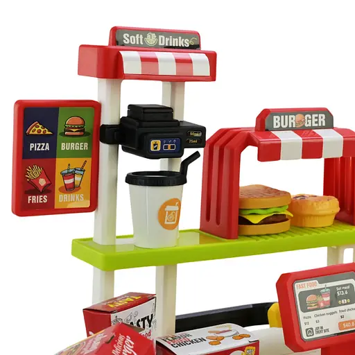 Дитяча іграшкова кухня "Фаст-фуд" Bambi 668-159/160(Green) з аксесуарами - фото 3