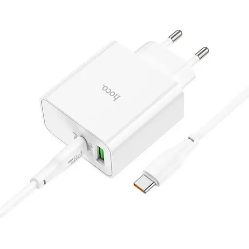 Зарядний пристрій із кабелем Hoco C113A Awesome PD 65W dual port - фото 1