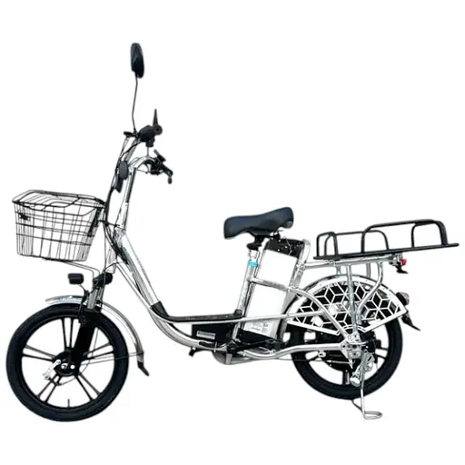 Электровелосипед Minako U18" 600W 48V 18Ah + грузовой усиленный багажник серый