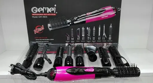 Стайлер Gemei GM 4835 Фен-щітка 10 в 1 - фото 4