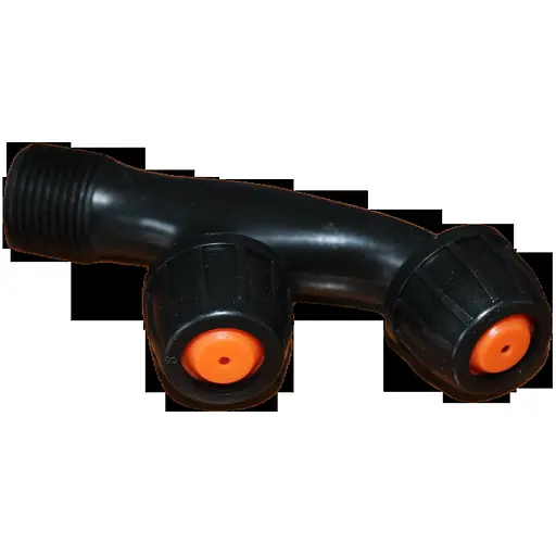 Сопло двойное пластиковое для опрыскивателей акум. 12,16л