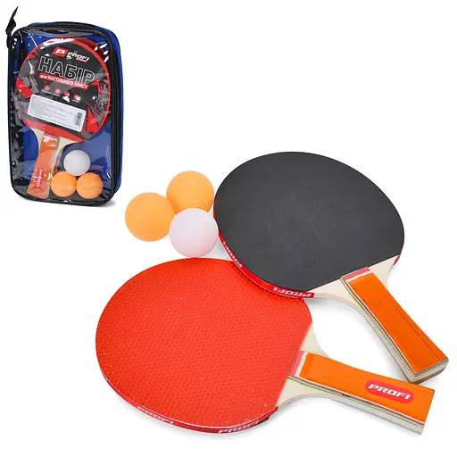 Набір ракеток для настільного тенісу із м’ячами, набірна ручка, MS0221