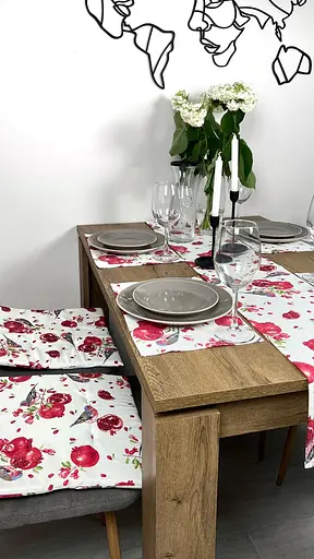 Комплект Доріжка водовідштовхувальна Гранатовий принт 380х40 см 4 шт. - фото 2