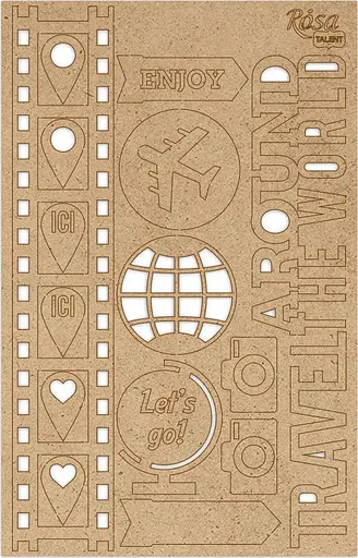 Чіпборд для скрапбукінгу „Make your journey“ 1 ДВП 12,8х20см Rosa Talent - фото 1