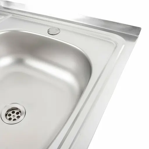 Кухонна мийка з нержавіючої сталі Platinum сатин 6060 R (0,5/160 мм), Satin - фото 5