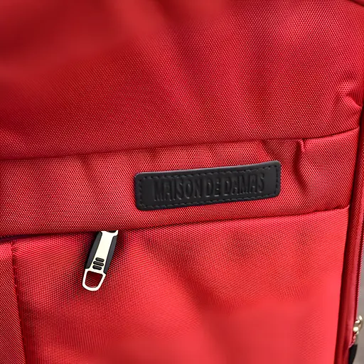 Набір тканинних валіз 3в1 з кодовим замком та телескопічною ручкою червоний (24-292) - фото 5