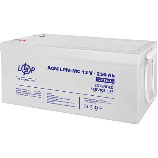Акумулятор LogicPower AGM-MG 12V/250Ah/3000Wh (4198) [109876] - фото 4
