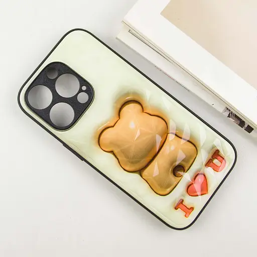 Чохол Epik TPU+PC Prisma Fluffie для Apple iPhone 16 Pro 6.3 Bear - фото 3