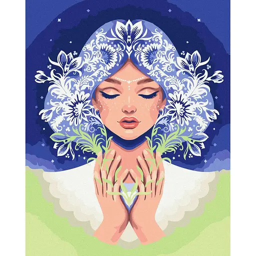 Картина по номерам на подрамнике Brushme Владычица тишины Карина Зимина