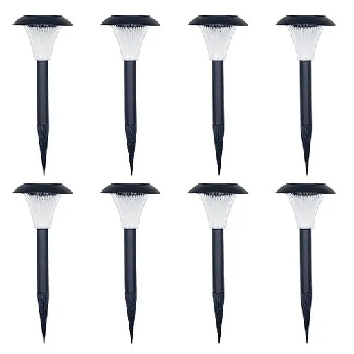 Набір з 8 садових світильників на сонячних батареях Solar 8 Stake Lights вуличні ліхтарі підсвічування - фото 1