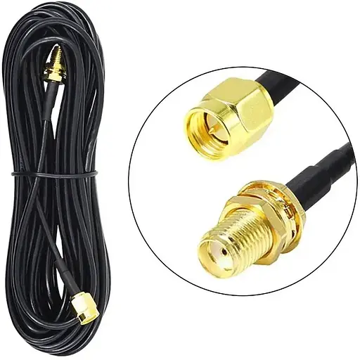 Антенный кабель-удлинитель Unitoptek SMA-9 с разъемами SMA длиной 9 метров