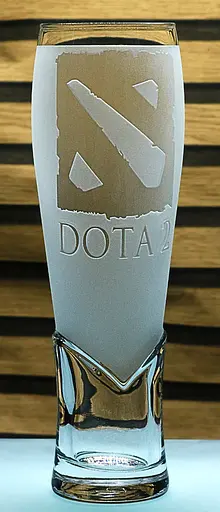 Пивний келих крафтовий 440 мл Dota 2  Дота 2 з гравіюванням скляний кухоль сувенір для геймера - фото 2