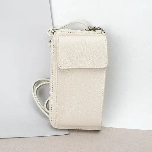 Гаманець з чохлом для телефону з ручкою на плече Virginia Conti 03047 бежевий - фото 1