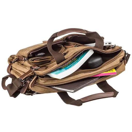 Сумка текстильна Vintage 43х35х12 см sum0012217 - фото 4