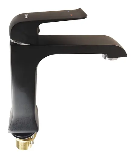 G1050 Змішувач для умивальника гайка чорний Ø35 Gappo Aventador 1/8 Чорний матовий - фото 1