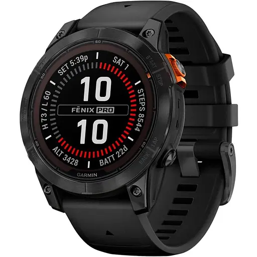 Смарт-годинник Garmin Fenix 7 Pro Solar Edition Slate Gray with Black Band (010-02777-00) [90551]