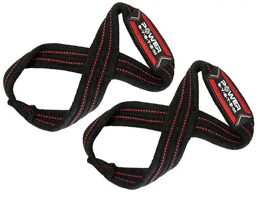 Лямки для тяги (восьмерка) Power System PS-3405 Figure 8 Black/Red S/M (3405RD-3) - фото 1