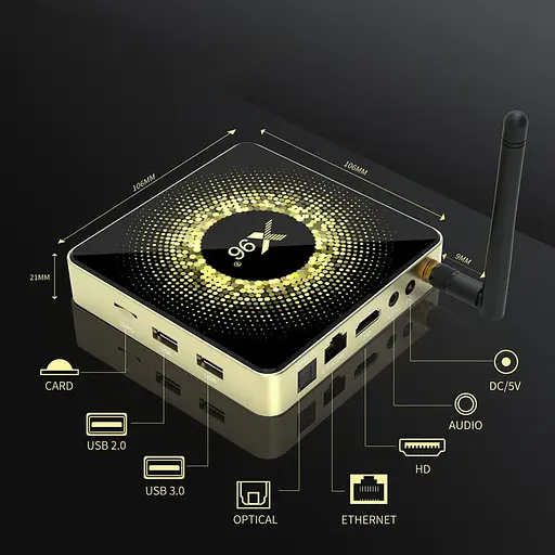 Смарт ТВ приставка X96 X10 8/64 Гб Smart TV Box Android - фото 7