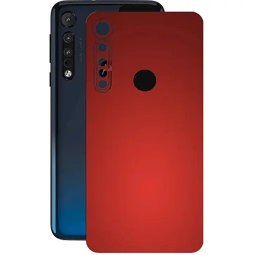 Защитная пленка StatusSKIN для Motorola One Macro Корпус Винил красная матовая - фото 1